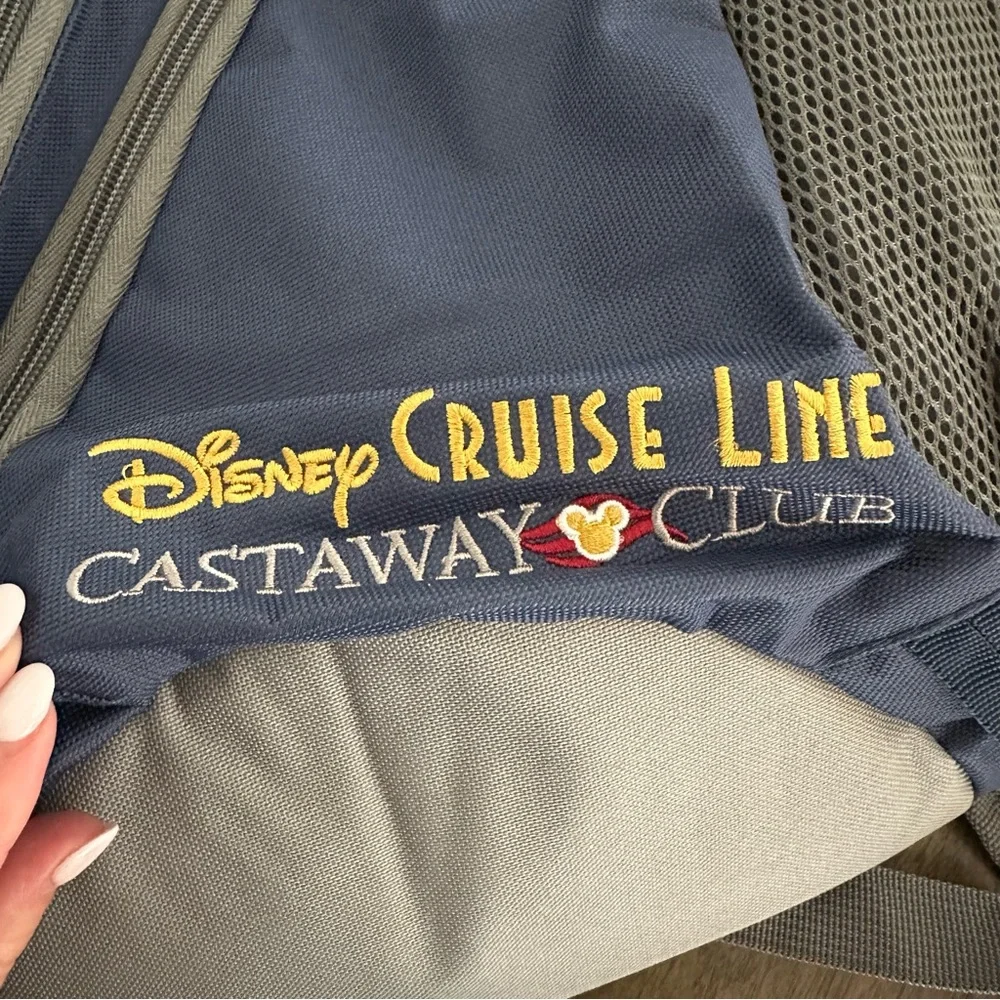 Disney Cruise Line Sling Shoulder Backpack Bag Blue and Gray New